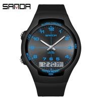 ราคา SANDA SD6320 นาฬิกาดิจิตอลผู้หญิง Macaron Sport Chronograph ปฏิทิน Lady Quartz 50m กันน้ํา LED นาฬิกาอิเล็กทรอนิกส์ (47902634374)