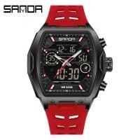 ราคา Sanda นาฬิกาอิเล็กทรอนิกส์ผู้ชายแฟชั่น 6235 นาฬิกาอิเล็กทรอนิกส์อเนกประสงค์กันน้ํา LED นาฬิกาอิเล็กทรอนิกส์สําหรับผู้ชาย (26531655284)