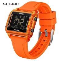 ราคา SANDA SD6257 นาฬิกาหรูสําหรับผู้ชายนาฬิกาดิจิตอลกีฬา LED 50m นาฬิกากันน้ํานาฬิกาจับเวลาแสงดิจิตอล (24646835320)