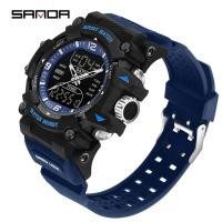 ราคา SANDA SD6323 นาฬิกาผู้ชาย Original Sport Quartz Digital LED Luxury นาฬิกาจับเวลากันน้ํานาฬิกาอิเล็กทรอนิกส์ (51353633475)