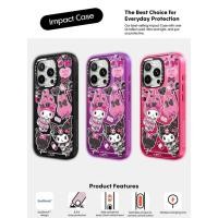 ราคา CASECASE X My Melody Kuromi Celebration สติกเกอร์กรณี Matte สีดํา Matte สีม่วง RosePink Clear Hard Case Impact สําหรับ Apple IPhone 13 14 15 16 Pro Max พร้อมกล่อง (28039340584)
