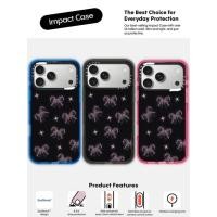 ราคา CASECASE X สีชมพู Dreamy ริบบิ้นเคสโทรศัพท์สีดํา น้ําเงิน ชมพู Fizz Candy Collection สี Clear Hard แม่เหล็กดูด Impact สําหรับ IPhone 13 14 15 16 17Pro Max Plus พร้อมกล่อง (56157203009)