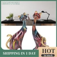 ราคา Beautywell รูปปั้นแมวเรซิ่นขอบโค้งมนภาพวาดสีน้ำมันทำความสะอาดง่ายตกแต่งห้องนอน KY145 (54153848483)