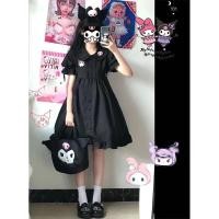 ราคา น่ารักสุดๆ FXzz ชุดน่ารักสไตล์หวานตุ๊กตาขนาดเล็กปกนักเรียนหญิงฤดูร้อนสไตล์ใหม่ญี่ปุ่นคุโรมิกระโปรงสีดํา (47408294180)
