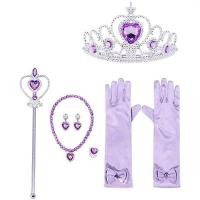 ราคา น่ารักสุดๆ FX ตกแต่งวันเกิด ins Princess Diamond Barbie Crown แหวนสร้อยคอต่างหูถุงมือเด็ก Party (48608118413)