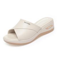 ราคา รองเท้าแตะ perempuan plus size selipar bata รองเท้าผู้หญิงหนังลาดกับรองเท้าแตะหญิงฤดูร้อนสวมใส่ป้องกันการลื่นไถลด้านล่างนุ่มรองเท้าแตะสีแดงแม่หญิงตั้งครรภ์แบนสบาย (55057310861)