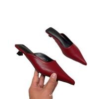 ราคา รองเท้าผู้หญิงไซส์ใหญ่รองเท้าแตะแฟชั่นส้นเข็มปลายแหลมไซส์35 41 (51851050428)