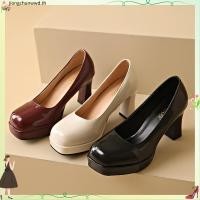 ราคา รองเท้าผู้หญิงไซส์ใหญ่รองเท้าส้นสูงแฟชั่นส้นหนาหัวเหลี่ยมไซส์35 44 (51408470336)