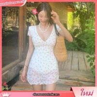 ราคา บอดี้สูทผู้หญิงมีฟองน้ำ บอดี้สูทสาวอวบ บอดี้สูทเว้าเอวบอดี้สูท ชุดว่ายน้ำสไตล์เกาหลี พัฟแขนฝรั่งเศส สำหรับสตรี สวมใส่ง่ายและทำให้ดูผอมเพรียว (50858386894)