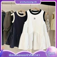 ราคา Girls sundress2024Summer New Baby Fashionable Stylish Little Girl High Sense Stitching Sleeveless Dress (53958603871)