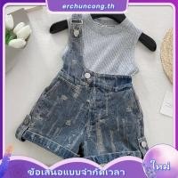 ราคา สายเอี๊ยมสายเดี่ยวผ้ายีนส์ฤดูร้อนสําหรับเด็กผู้หญิง 女童夏季牛仔单件背带套装 (46358792307)