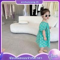 ราคา ชุดเดรสเจ้าหญิง คอกลม แขนพอง พิมพ์ลายจุด ผูกโบว์ด้านหลัง สําหรับเด็กผู้หญิง (43628986932)