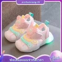 ราคา รองเท้าแตะ พื้นนิ่ม กันลื่น มีไฟกระพริบ สําหรับเด็กผู้ชาย และเด็กผู้หญิง อายุ 0 1 2 4 ปี (27173317684)