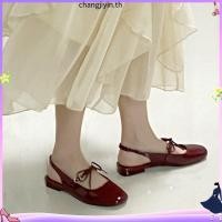 ราคา รองเท้าส้นสูงสีเงินแบบสวมหัวมนแบบผูกโบว์สำหรับผู้หญิง (48858241111)