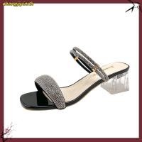 ราคา รองเท้าแตะส้นสูงเพชรแฟชั่นไซส์ใหญ่ 40 41 42 43 44 (45907912320)