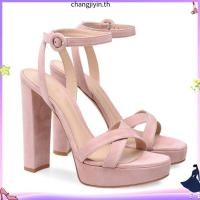 ราคา รองเท้าส้นสูงรัดส้น สูง 4 5 นิ้ว หนังแก้ว รุ่น 25 0983 (49408232086)