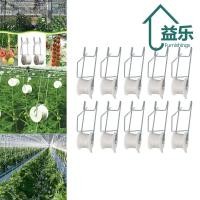 ราคา ANTINON 20PCS ตะขอพยุงมะเขือเทศ ลวดเหล็กชุบสังกะสี 15 M 49 2ft ความยาวตะขอลูกกลิ้งมะเขือเทศ ปรับ PP เชือกใช้งานง่ายพืชปีนเขาตะขอสําหรับเรือนกระจก Growers (51858730710)