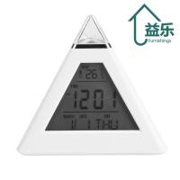 ราคา นาฬิกาปลุกดิจิตอล ANTINON พีระมิดเปลี่ยนสีนาฬิกาปลุก LED แบตเตอรี่มัลติฟังก์ชั่นดําเนินการจอแสดงผลดิจิตอลไฟกลางคืนสีขาวสํานักงาน (48208638290)