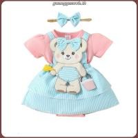 ราคา Baga ชุดรอมเปอร์ แขนสั้น คอกลม ปักลายหมี พร้อมที่คาดผม แฟชั่นฤดูร้อน สําหรับเด็กผู้หญิง (53257974910)