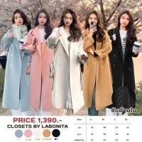 ราคา เดรสโค้ทผ้าวูลยาวทรงเกาหลี รุ่น K Winter Line พร้อมส่ง (54307840586)