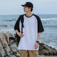 ราคา เสื้อยืดผู้ชายสไตล์ญี่ปุ่นย้อนยุค แบบ Raglan แขนสั้น เหมาะสำหรับฤดูร้อน (53355897160)