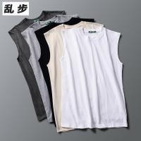 ราคา อเมริกันหนักเสื้อกั๊กเสื้อกั๊กผู้ชายสวมใส่ด้านนอกฤดูร้อนซินเจียงผ้าฝ้ายสีทึบฟิตเนสกีฬาสีขาวแขนกุดเสื้อยืดผู้ชายผู้หญิง (49205921882)