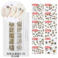 ราคา อุปกรณ์ทําเล็บ เพชรด้านล่างแหลมแก้วสีขาวเพชรด้านล่างแบนเพชร หมุดย้ํา เล็บเพชรแหวนโลหะโบว์ดอกไม้สีขาวมุกลูกเหล็กตกแต่งเล็บ (51455956238)