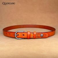 ราคา เข็มขัดหนังแท้สำหรับสุภาพสตรียกระดับความสะดวกสบาย ขนาด 90 120 ซม (55105372471)