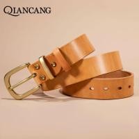 ราคา เข็มขัดหนังวัวผู้ชาย ออกแบบสวยงามด้วยหัวเข็มขัดทรงทองแดง เข็มขัดหนังแท้คุณภาพสูง (54255385228)