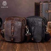 ราคา พร้อมสต็อกจัดส่งที่รวดเร็ว ยี่ห้อสิงโตชั้นหนังวัวลายจระเข้กระเป๋าสะพายชายมินิหนังแท้โทรศัพท์มือถือกระเป๋า ผู้สื่อสาร ขนาดเล็กผู้ชายระดับไฮเอนด์ย้อนยุคความรู้สึกระดับไฮเอน03 (51802677013)