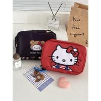 ราคา 22 6 15 ซม Hello Kitty กระเป๋าเครื่องสําอางพับได้หลายชั้นกระเป๋าเก็บที่ใช้งานได้จริงนักเรียน Travel Outing กระเป๋าแป้งแบบพกพา (55308605239)