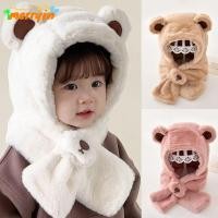 ราคา หมวกไหมพรมสำหรับเด็กพร้อมผ้าพันคอกันลม ออกแบบให้อบอุ่นในฤดูหนาว (58002046644)