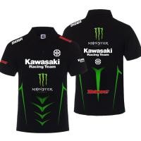 ราคา KAWASAKI 现货คาวาซากิ เรซซิ่ง ชุดทีม 同款 赛车 服 摩托车 polo衫เสื้อยืด潮 (52903810801)