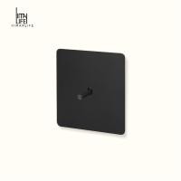 ราคา Avoir Matte Black Straight Lever Toggle Stainless Steel Panel Switch 1 2 3 4 Gang 2 Way 13A UK Standard Wall สวิตช์ไฟ (25548067806)