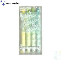 ราคา MASMATO ปากกาเน้นข้อความ 4 ชิ้น ปากกาเน้นข้อความปลายสิ่วแบบกด ปากกาเรืองแสงสีไล่ระดับสีความงาม DIY Journaling (49158752139)