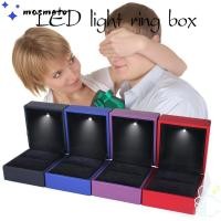 ราคา MASMATO กล่องใส่แหวนไฟ LED ของขวัญแต่งงานพร้อมไฟ LED ต่างหูเครื่องประดับ (48107240734)