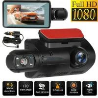ราคา A68 กล้องติดรถยนต์ ภาพชัดระดับ HD ด้านหน้า ในรถ เลนส์คู่ กล้องหน้ารถยน2024 Dash Cam Car Camera (27516559503)