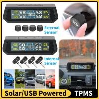 ราคา ระบบตรวจสอบแรงดันลมยางแบบไร้สาย TPMS จอ LCD แจ้งเตือนแรงดันลมยางรถยนต์พลังงานแสงอาทิตย์ เซ็นเซอร์แจ้งเตือนอุณหภูมิ (53402749607)