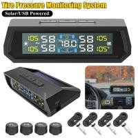 ราคา Tpms Car Solar Digital จอแสดงผล LCD ระบบตรวจสอบความดันยาง USB Powered Car Safety Alarm System พร้อม 4 เซ็นเซอร์ภายนอก (27543766663)