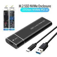 ราคา M 2 NVMe SSD Enclosure External M2 NVMe เคส M2 USB 3 1 Type C 10Gbps อะแดปเตอร์ M Key HD กล่องเก็บของ (40057283108)
