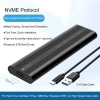 ราคา M 2 Solid State Mobile Hard Disk Box USB 3 2 Metal Heat Dissipation ภายนอก Type C อินเตอร์เฟส SATA NVME โปรโตคอลคู่ (28641873565)