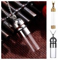 ราคา Fullhse Wishing Bottle Pendant Gold Silver Keepsake Glass Vial สร้อยคอ Creative สําหรับ Ashes ทรายของขวัญเปิดขวดน้ําหอมสร้อยคอ (29072175847)
