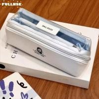 ราคา กระเป๋าปากกา ทําด้วยโลหะทั้งหมด กระเป๋าใสดินสอสองชั้น ความจุขนาดใหญ่กล่องเครื่องเขียนที่เก็บเครื่องเขียน (56908397230)