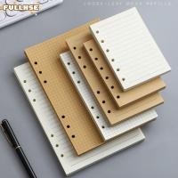 ราคา FULLHSE 80Sheets กระดาษใบหลวม A5 A6 A7 กระดาษคราฟท์กระดาษเติมโน้ตบุ๊ค ทนทานแนวนอน Line Blank 6 หลุม Binder หน้าด้านในโรงเรียน Office (56158556589)