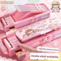 ราคา กลไก FULLHSE กล่องดินสอ ล็อครหัสผ่านคู่นักบินอวกาศออกแบบดินสอ Multi Functional Double Layer พลาสติกเครื่องเขียน Organizer สําหรับชาย หญิง (54058405959)