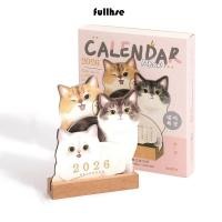ราคา ปฏิทินตั้งโต๊ะ FULLHSE ความเรียบง่าย Cat Dog Series ปฏิทินตั้งโต๊ะ พร้อมฐานการ์ตูน DIY Agenda Organizer Home Office Desk (53903917169)