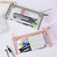ราคา ดินสอสามเหลี่ยม FULLHSE พร้อมกระเป๋าดินสอ PVC ซิป แฟชั่นความจุขนาดใหญ่กระเป๋าเครื่องสําอางใสนักเรียน (52958767264)