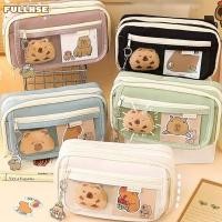 ราคา ดินสอ FULLHSE กระเป๋าปากกา Capybara ซิป กระเป๋าเก็บปากกาผ้าเครื่องเขียนเรียบง่าย นักเรียน (52408396833)