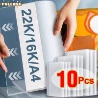 ราคา FULLHSE 10 ชิ้น เซ็ตหนังสือฝาครอบป้องกัน โปร่งใส A4 A5 16K Book Wrapper Cover คุณภาพสูงกันน้ําตําราผิวหนังสือป้องกัน (49858421985)