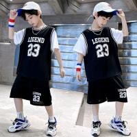 ราคา ชุดบาสเกตบอลเด็กผู้ชาย เสื้อแขนสั้น กางเกงขาสั้น ผ้าระบายอากาศดี แห้งไว สไตล์สปอร์ต ใส่เล่นกีฬา (57557354145)